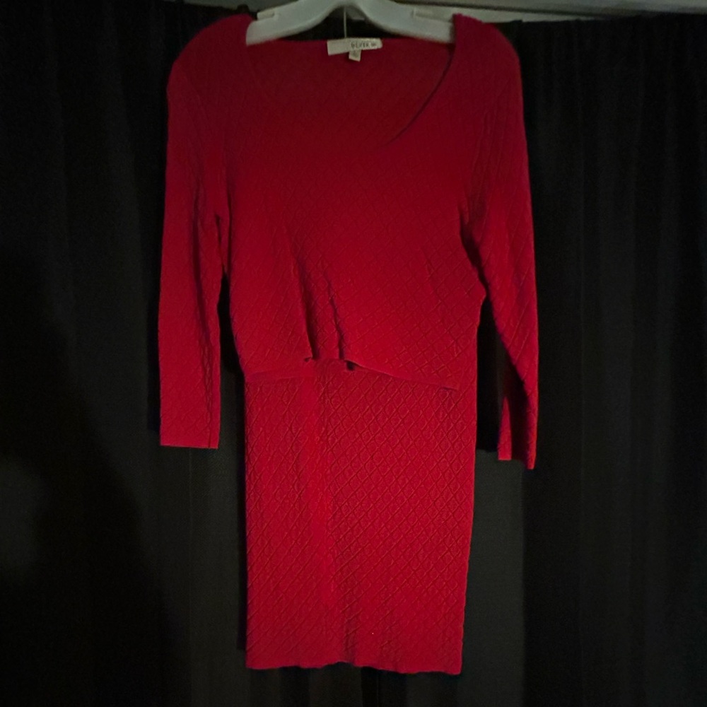 2 Piece Red Skirt Set.